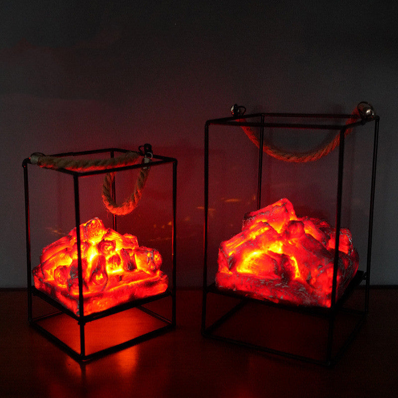 Charcoal Fireplace Lamp