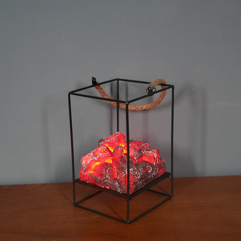 Charcoal Fireplace Lamp