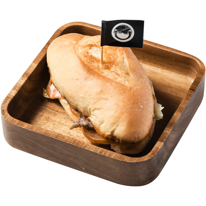 Wooden Western Food Plate