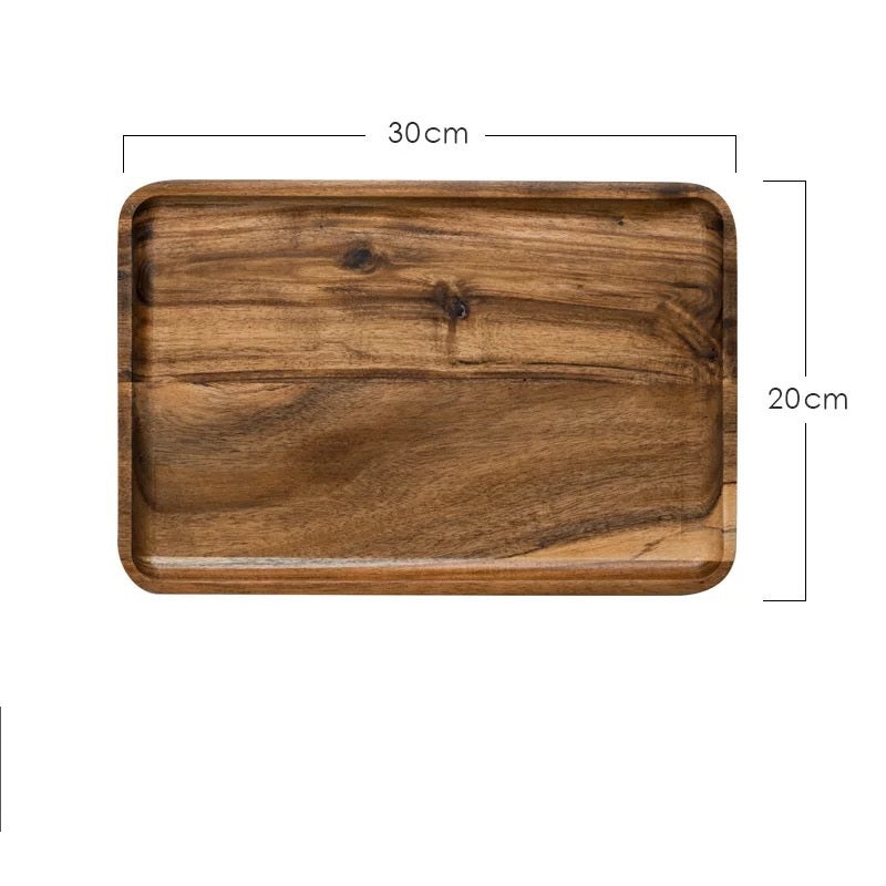 Wooden Western Food Plate
