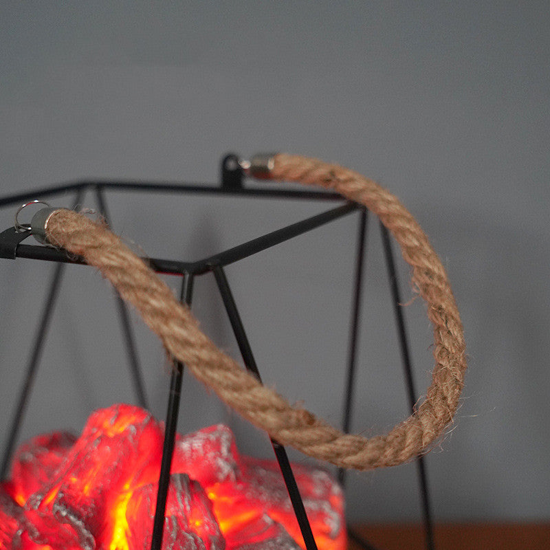 Charcoal Fireplace Lamp