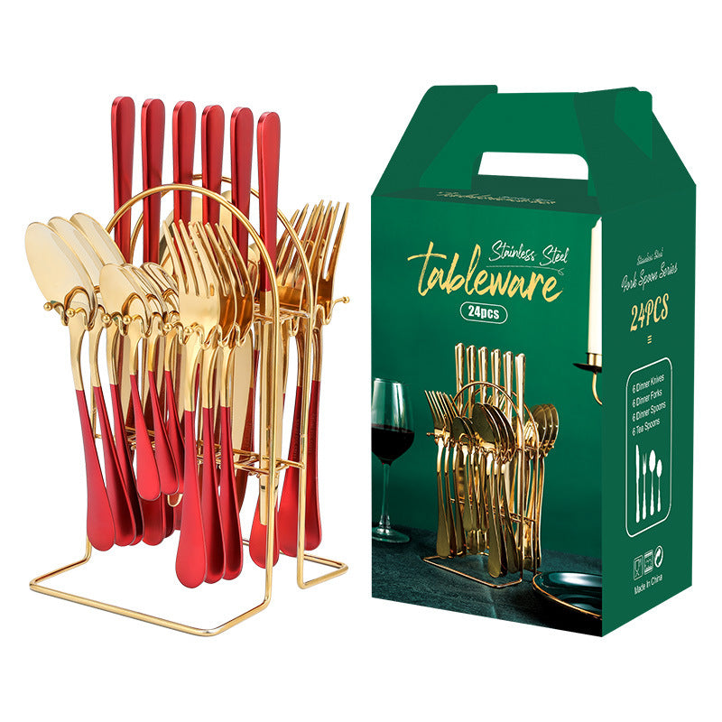 Gold Silverware Set