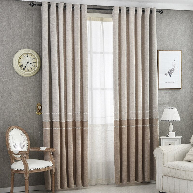 Cotton Hemp Shading Curtains