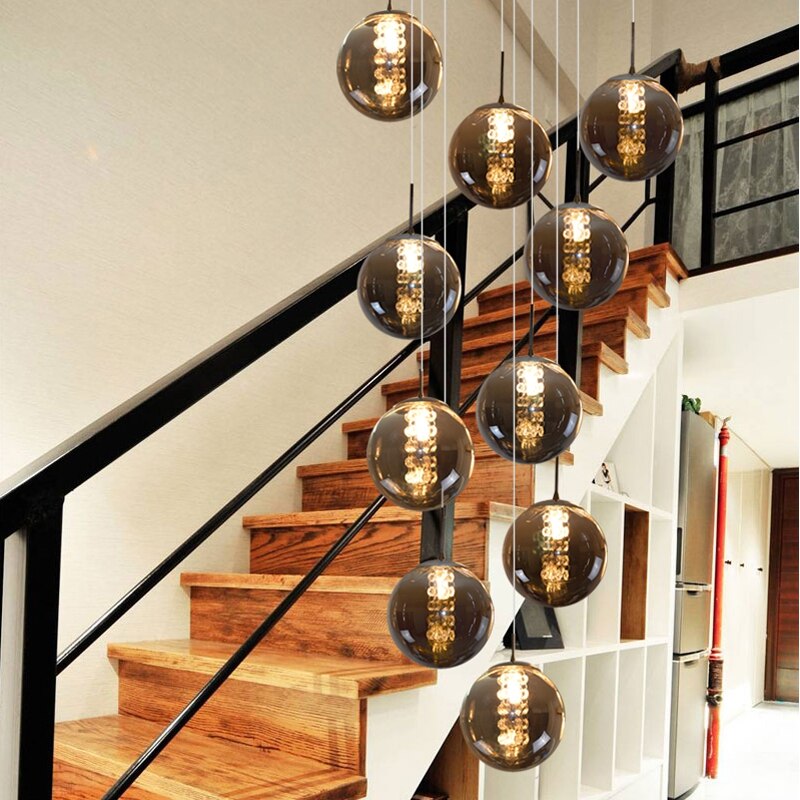 Large Glass Ball Pendant Lights