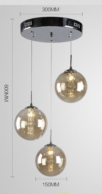 Large Glass Ball Pendant Lights