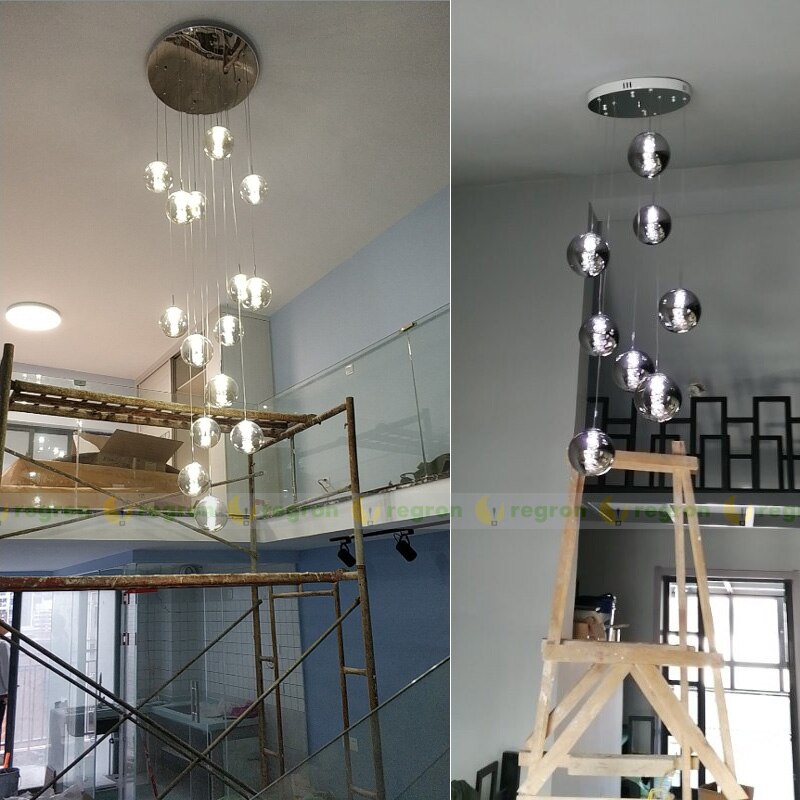 Large Glass Ball Pendant Lights