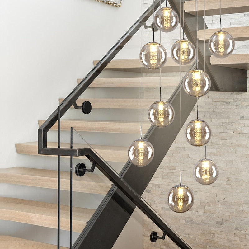 Large Glass Ball Pendant Lights