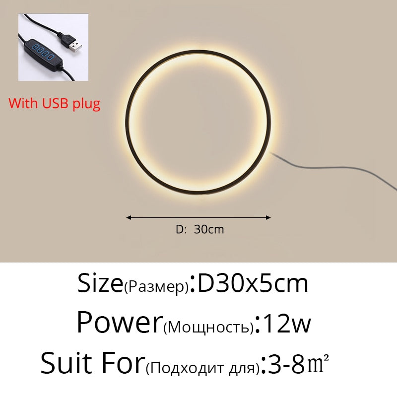 Circle Background LED Light