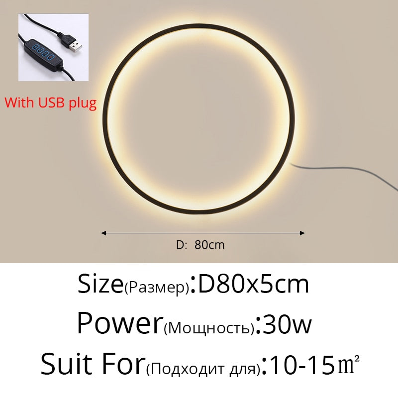 Circle Background LED Light