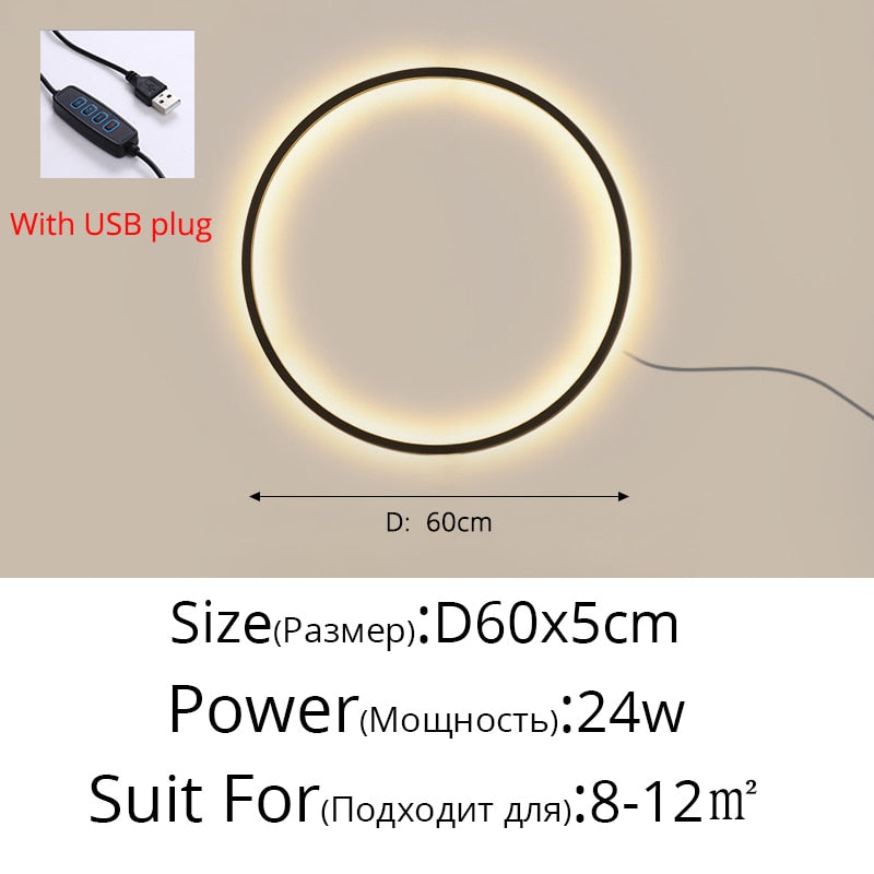 Circle Background LED Light