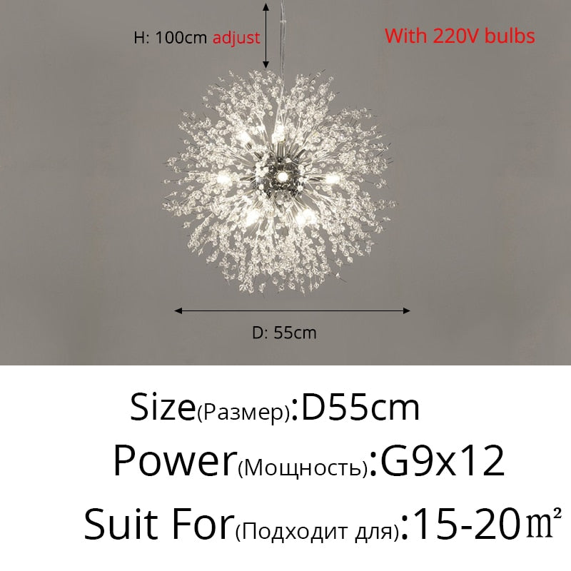 Crystal Dandelion Chandelier