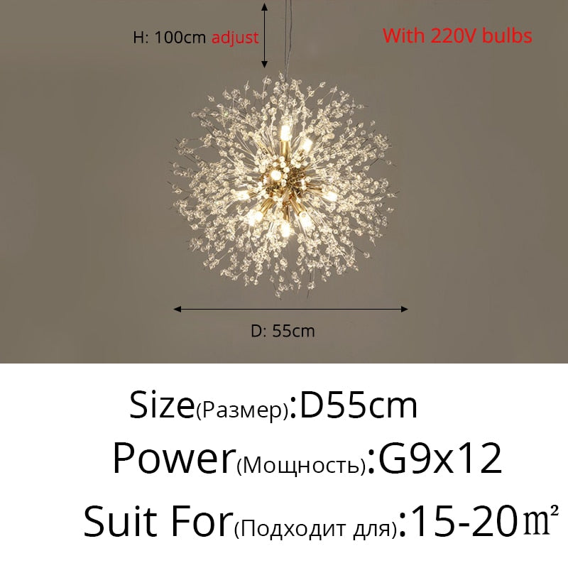 Crystal Dandelion Chandelier