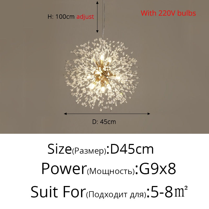 Crystal Dandelion Chandelier