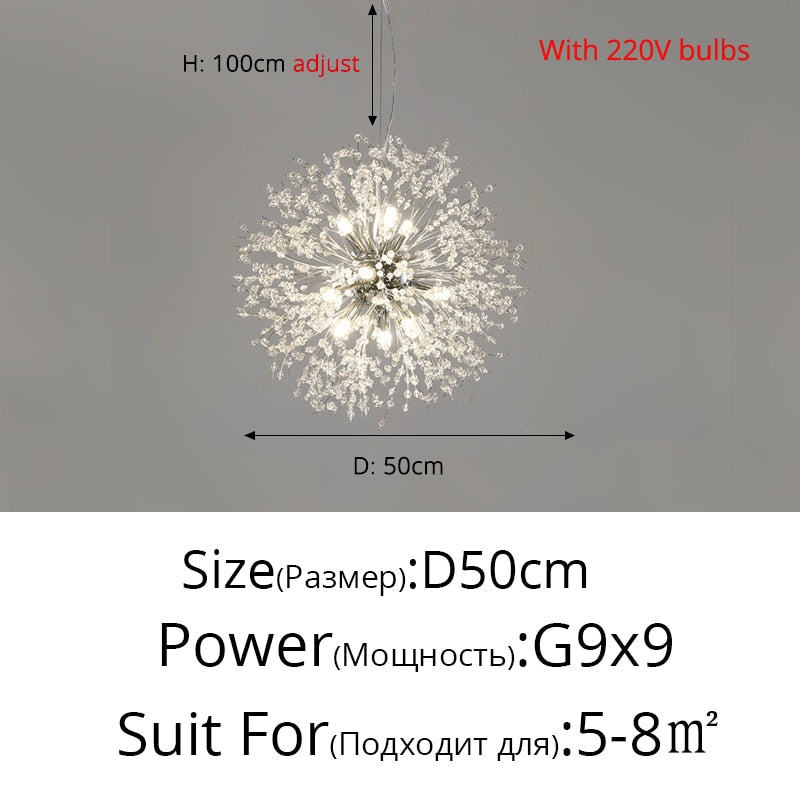 Crystal Dandelion Chandelier