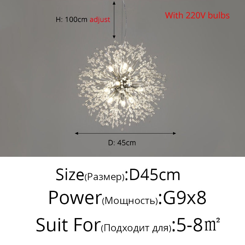 Crystal Dandelion Chandelier
