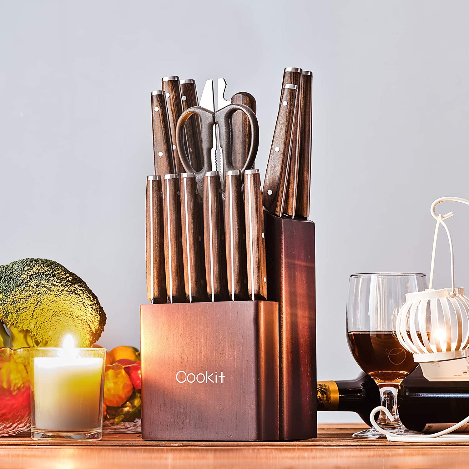 15 Piece Knife Sets with Block