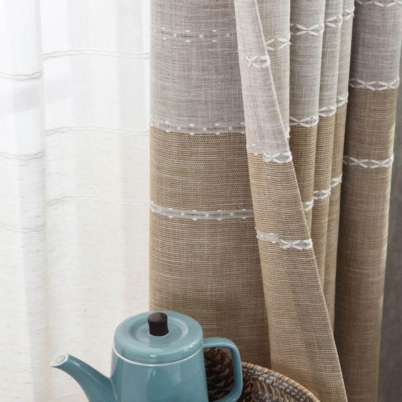 Cotton Hemp Shading Curtains